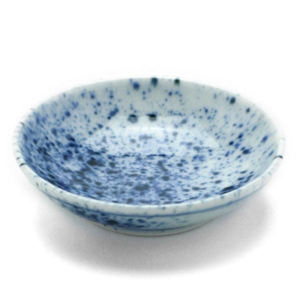 染付吹墨2.7寸皿・阪東晃司《豆皿・8.2cm》