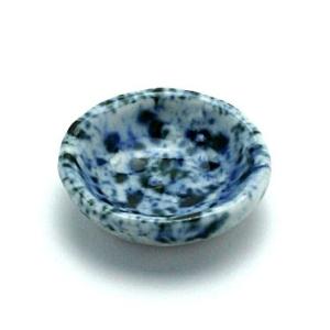 染付吹墨豆皿1.3寸・阪東晃司《豆皿・4.0cm》