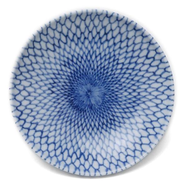 染付：染付みじん網目小皿・阪東晃司《小皿・醤油皿・9.6cm》