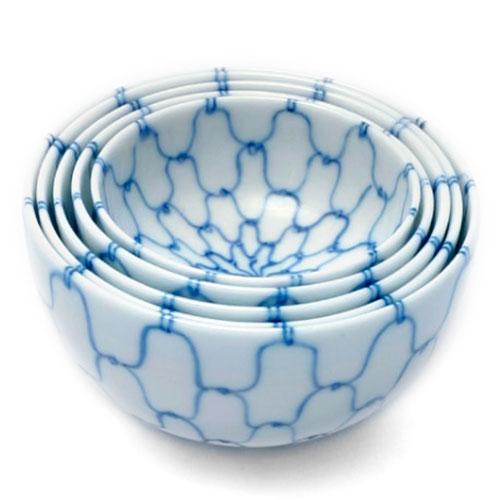 染付天啓網入れ子小付・阪東晃司《小付・8.8cm》