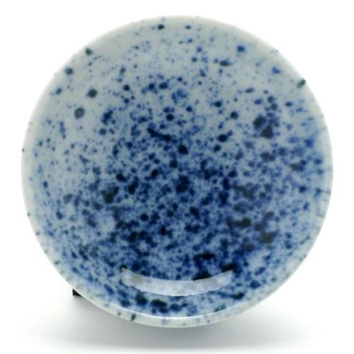 染付吹墨3.2寸皿・阪東晃司《豆皿・9.7cm》
