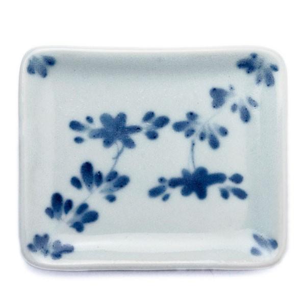 長小皿・草花文・藤塚光男