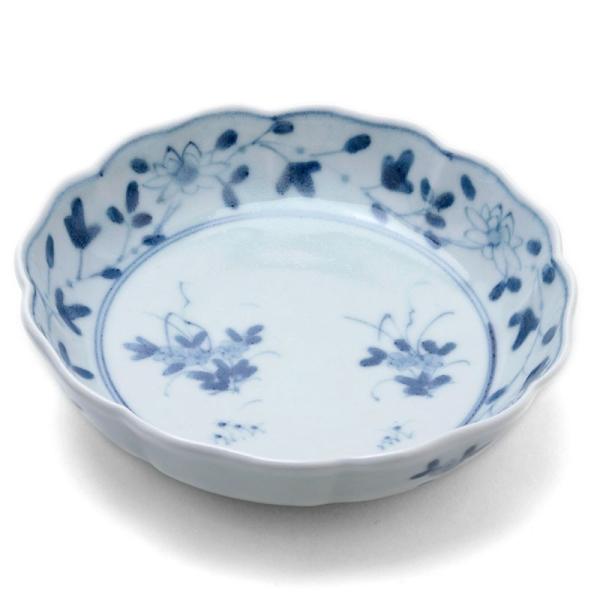 草花文花唐草輪花5寸鉢・藤塚光男