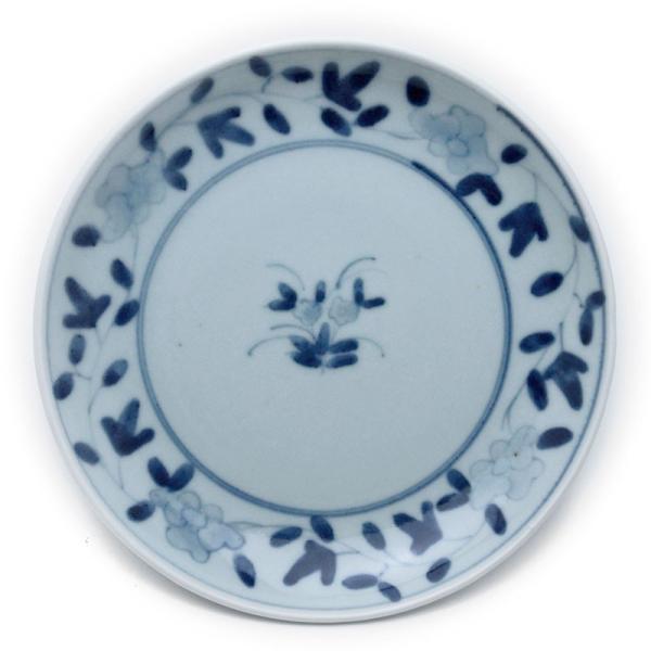 染付：花唐草6寸皿・藤塚光男《中皿・18.6cm》