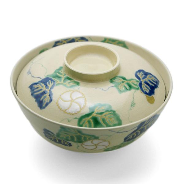 京焼・色絵夕顔紋蓋向付・伏原博之《蓋物・小鉢・250ml・12.5cm》