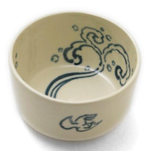 京焼：呉須絵波千鳥紋猪口・伏原博之《盃》