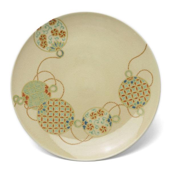 京焼：色絵まり紋5.5寸皿・伏原博之《中皿・.16.8cm》