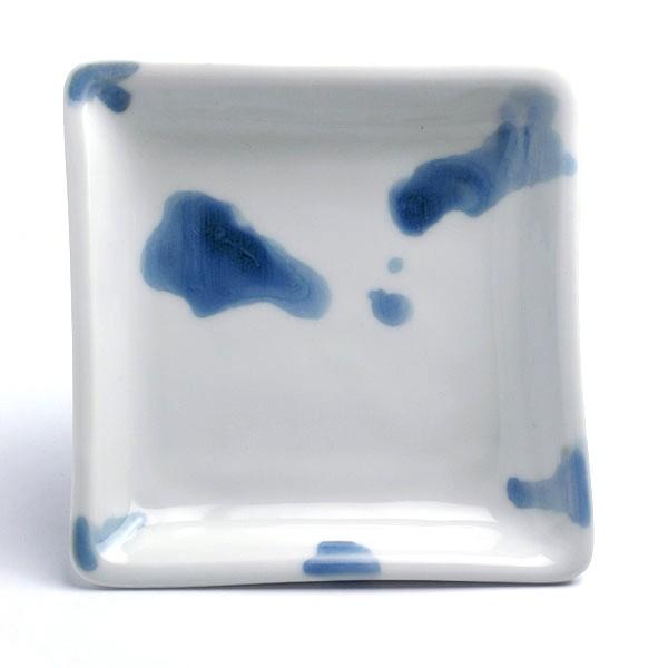 《定期販売》染付水滴角小皿・古川章蔵《小皿・11.0cm》