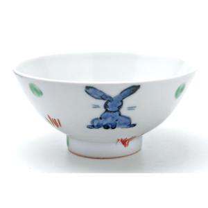 九谷焼：染付菊網文飯碗・小・正木春蔵《飯碗・ご飯茶碗》 : 和