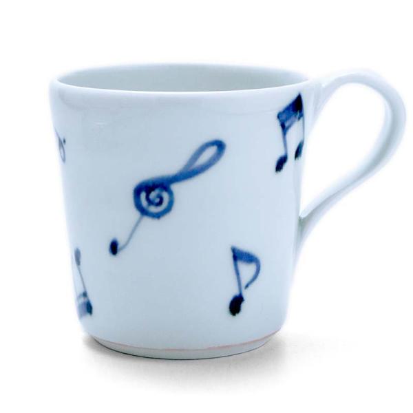 染付：音符マグカップ・古川章蔵《コーヒーカップ・200ml》