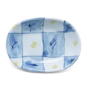 和食器　唐津焼　絵唐津　鉄絵　丸皿　銘々皿　五客　在銘　共箱　V　R9161B 唐津焼：絵唐津五寸五分皿・草鳥文・中村恵子《中皿・16.5cm》 : 和