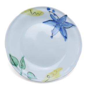 唐津焼：絵唐津五寸五分皿・草鳥文・中村恵子《中皿・16.5cm》 : 和
