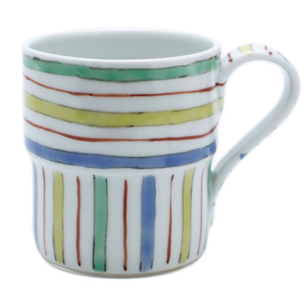 色絵：縞文マグカップ・古川章蔵《マグカップ・コーヒーカップ・200ml》