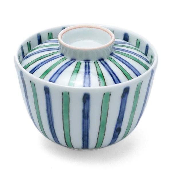 色絵青緑線文蓋物・古川章蔵《小鉢・蓋物・300ml》