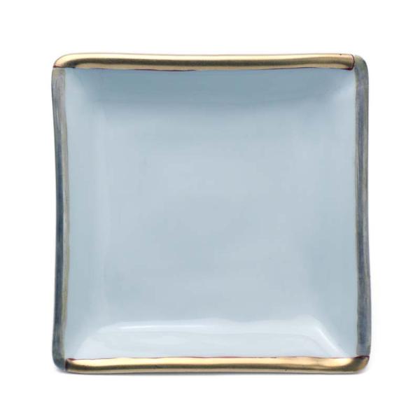 金銀彩角小皿・古川章蔵《小皿・11.0cm》