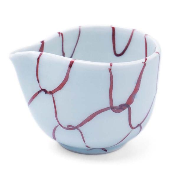 しょうゆ入・赤絵網目・古川章蔵