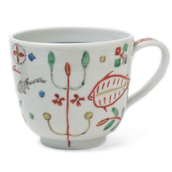 色絵カフェオレカップ・正木春蔵