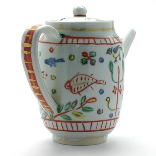 色絵コーヒーポット・小・正木春蔵