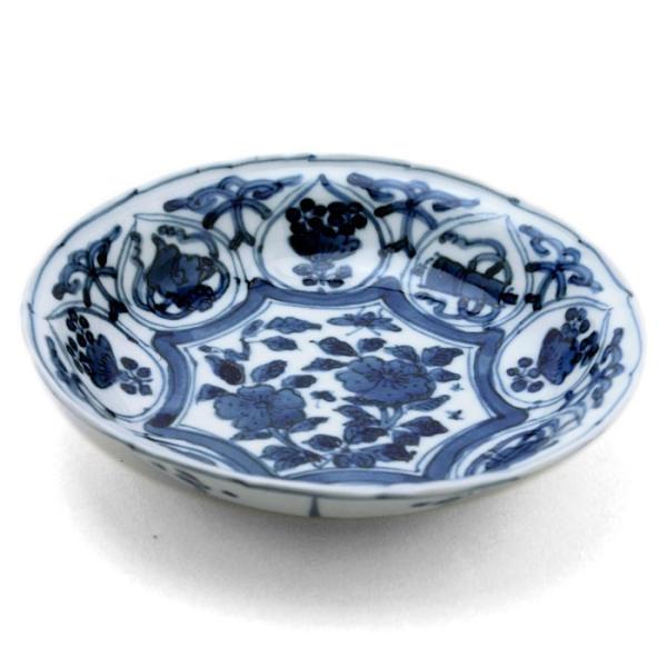 染付芙蓉手花蝶文向付・正木春蔵