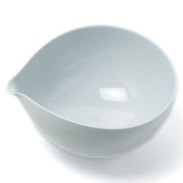 白磁：白磁片口小鉢・しずく形・大・水野克俊《小鉢・12.0cm》