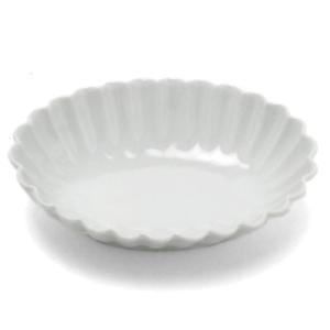 白磁：白磁輪花楕円小皿・細・水野克俊《豆皿・7.7cm》