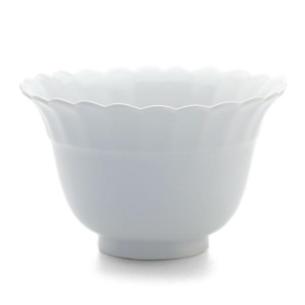 白磁：白磁渕輪花小鉢・水野克俊《小鉢・9.7cm》