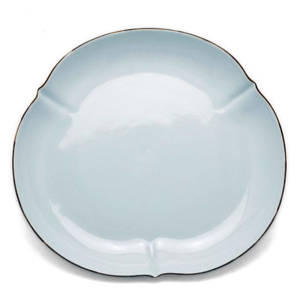 白磁：白磁口紅三ツ輪花変形皿・水野克俊《中皿・扁形皿・21.0cm》