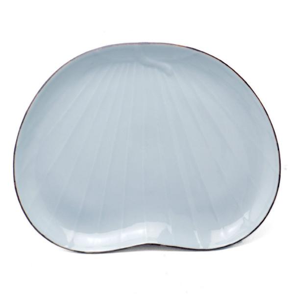 白磁：白磁口紅団扇皿・水野克俊《小皿・16.3cm》