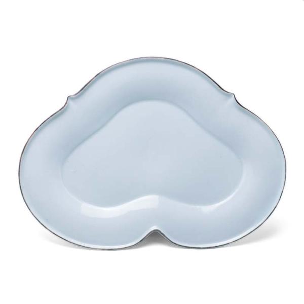 白磁：白磁口紅尖洲浜形皿・水野克俊《小皿・17.0cm》