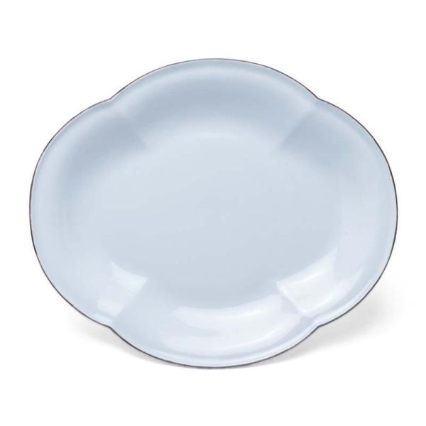 白磁：白磁口紅木瓜平皿・水野克俊《小皿・18.0cm》