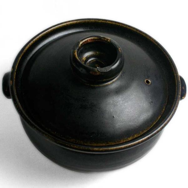 玄釉土鍋・5合・吉井史郎《土鍋・2000ml・5合・21.5cm》