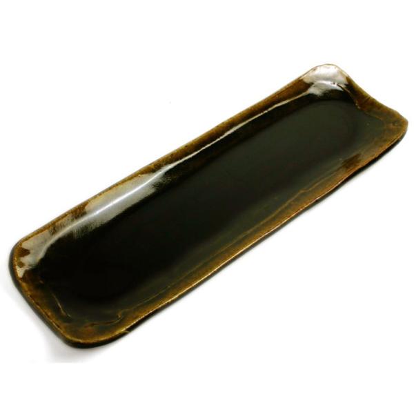 琥珀釉板皿・大・吉井史郎