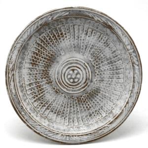 唐津焼：絵唐津五寸五分皿・草鳥文・中村恵子《中皿・16.5cm》 : 和