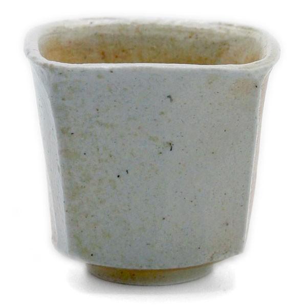 焼〆四方ぐい呑・大・吉井史郎《ぐい呑・4.5cm》