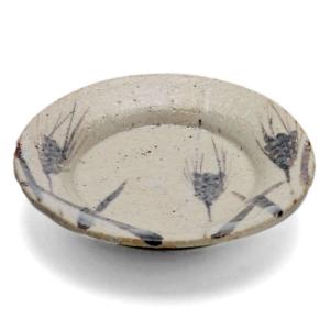 唐津焼：絵唐津五寸五分皿・草鳥文・中村恵子《中皿・16.5cm》 : 和