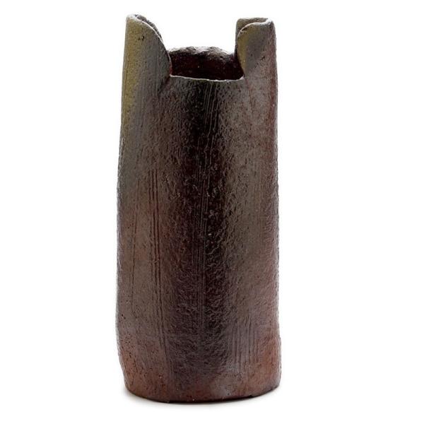 焼き締め：手造花入・和仁栄幸《花器・花入れ》