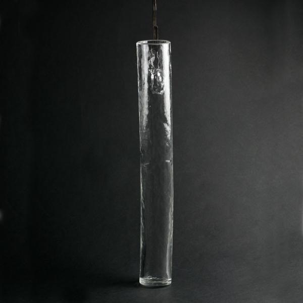 吹きガラス：吊り花瓶・長・福地ガラス工房《花器・花入・花瓶》