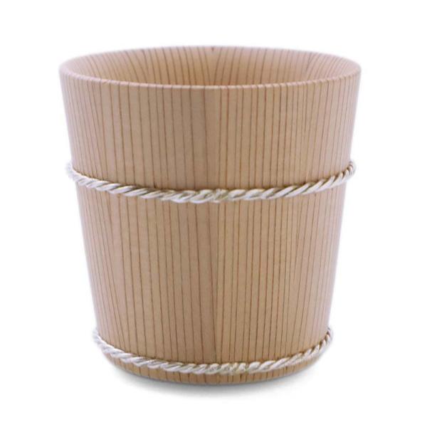 木製・杉：杉ぐい呑・銀線・中川木工芸《酒器・ぐい呑み》