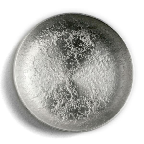 錫器・錫豆皿・丸平・ゆり工房《豆皿・5.0cm》