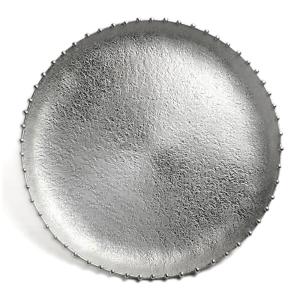 《受注制作》錫器：錫三つ足丸皿・大・星屑・ゆり工房《錫皿・大皿・ボンボンディッシュ・23.8cm》