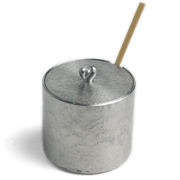 錫器・錫からし入れ・豆さじ付・ゆり工房《薬味入れ》