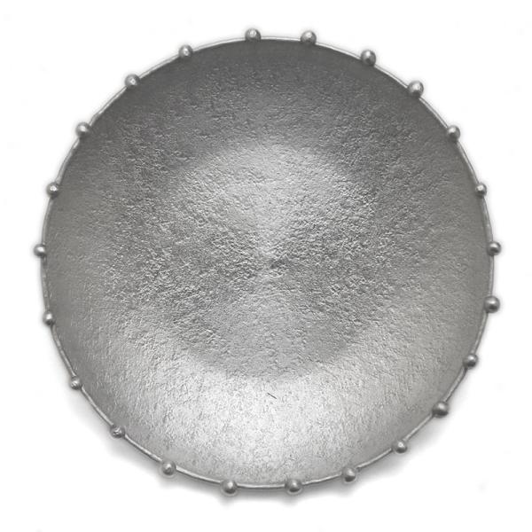 錫器：丸皿・星屑・15cm・ゆり工房《小皿・錫皿・15cm》