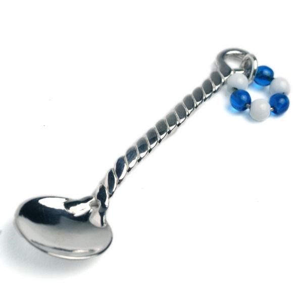 《受注制作》銀捻りソルトスプーン・珠入り・高谷信雄