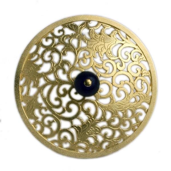 《受注制作》鍍金透彫宝相華唐草文蓋・高谷信雄《酒器・蓋》