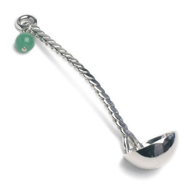 《受注制作》銀捻りハニースプーンL・珠入り・高谷信雄《スプーン・9.0cm》