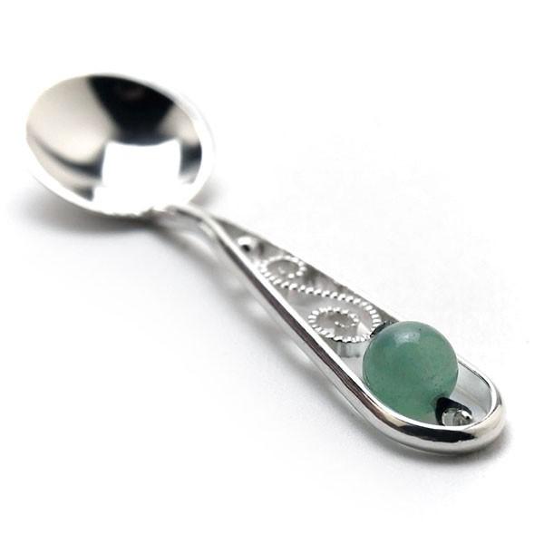 銀唐草ソルトスプーン・アベンチュリン・高谷信雄