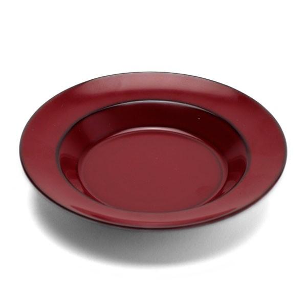 漆器・輪島塗：朱段付小茶托・奥田志郎《茶托》