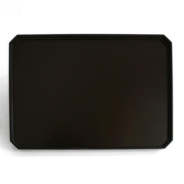 【5枚1組・けん戸木箱付】黒尺２×8.5寸角切脇取盆・奥田志郎