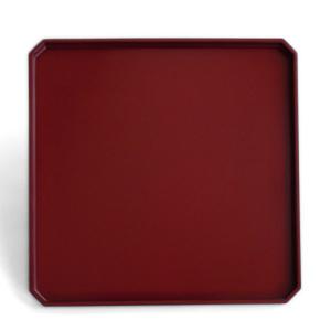 漆器：朱尺2×尺1.5寸角切折敷・奥田志郎《お膳・折敷》 : 和食器の愉し