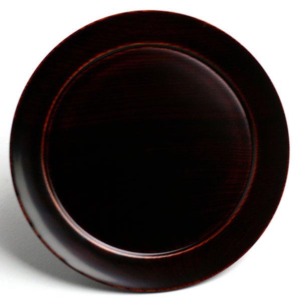 漆器・輪島塗：透漆平皿・奥田志郎《中皿・17.5cm》